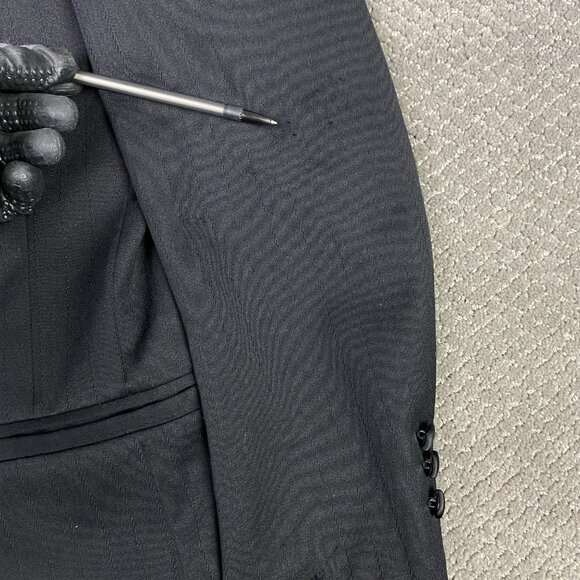 Vintage Pierre Cardin Tuxedo Dinner Jacket Blazer Men's 37R Black Made in USA - Picture 3 of 16